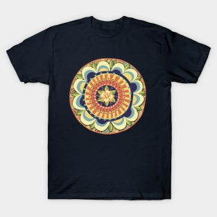 Folk Mandala (White Background) T-Shirt